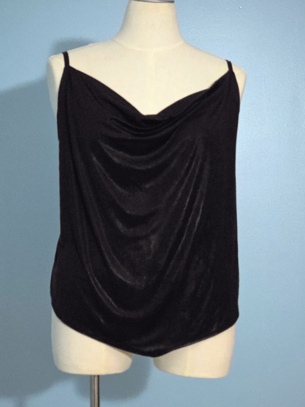 NWT Torrid Black Cowl Neck Camisole with Spaghetti Straps